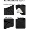 imageCOOFANDY Mens Casual Drawstring Shorts Lightweight Elastic Waist Walking Shorts with PocketsBlack