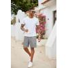 imageCOOFANDY Mens Casual Drawstring Shorts Lightweight Elastic Waist Walking Shorts with PocketsBlack White Stripes