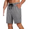 imageCOOFANDY Mens Casual Drawstring Shorts Lightweight Elastic Waist Walking Shorts with PocketsBlack White Stripes