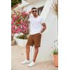 imageCOOFANDY Mens Casual Drawstring Shorts Lightweight Elastic Waist Walking Shorts with PocketsBrown