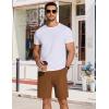 imageCOOFANDY Mens Casual Drawstring Shorts Lightweight Elastic Waist Walking Shorts with PocketsBrown