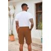 imageCOOFANDY Mens Casual Drawstring Shorts Lightweight Elastic Waist Walking Shorts with PocketsBrown