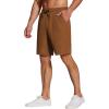 imageCOOFANDY Mens Casual Drawstring Shorts Lightweight Elastic Waist Walking Shorts with PocketsBrown