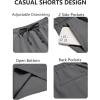 imageCOOFANDY Mens Casual Drawstring Shorts Lightweight Elastic Waist Walking Shorts with PocketsDark Grey