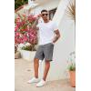 imageCOOFANDY Mens Casual Drawstring Shorts Lightweight Elastic Waist Walking Shorts with PocketsDark Grey