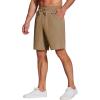 imageCOOFANDY Mens Casual Drawstring Shorts Lightweight Elastic Waist Walking Shorts with PocketsDark Khaki