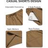 imageCOOFANDY Mens Casual Drawstring Shorts Lightweight Elastic Waist Walking Shorts with PocketsDark Khaki