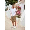 imageCOOFANDY Mens Casual Drawstring Shorts Lightweight Elastic Waist Walking Shorts with PocketsDark Khaki
