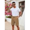 imageCOOFANDY Mens Casual Drawstring Shorts Lightweight Elastic Waist Walking Shorts with PocketsDark Khaki