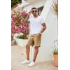 imageCOOFANDY Mens Casual Drawstring Shorts Lightweight Elastic Waist Walking Shorts with PocketsKhaki