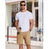 imageCOOFANDY Mens Casual Drawstring Shorts Lightweight Elastic Waist Walking Shorts with PocketsKhaki