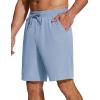 imageCOOFANDY Mens Casual Drawstring Shorts Lightweight Elastic Waist Walking Shorts with PocketsLight Blue