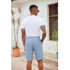 imageCOOFANDY Mens Casual Drawstring Shorts Lightweight Elastic Waist Walking Shorts with PocketsLight Blue