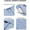 imageCOOFANDY Mens Casual Drawstring Shorts Lightweight Elastic Waist Walking Shorts with PocketsLight Blue