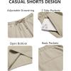 imageCOOFANDY Mens Casual Drawstring Shorts Lightweight Elastic Waist Walking Shorts with PocketsLight Grey