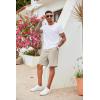 imageCOOFANDY Mens Casual Drawstring Shorts Lightweight Elastic Waist Walking Shorts with PocketsLight Grey