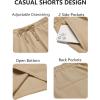 imageCOOFANDY Mens Casual Drawstring Shorts Lightweight Elastic Waist Walking Shorts with PocketsLight Khaki