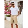 imageCOOFANDY Mens Casual Drawstring Shorts Lightweight Elastic Waist Walking Shorts with PocketsLight Khaki
