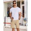 imageCOOFANDY Mens Casual Drawstring Shorts Lightweight Elastic Waist Walking Shorts with PocketsLight Khaki