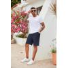 imageCOOFANDY Mens Casual Drawstring Shorts Lightweight Elastic Waist Walking Shorts with PocketsNavy Blue