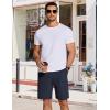 imageCOOFANDY Mens Casual Drawstring Shorts Lightweight Elastic Waist Walking Shorts with PocketsNavy Blue