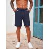 imageCOOFANDY Mens Casual Drawstring Shorts Lightweight Elastic Waist Walking Shorts with PocketsNavy Blue