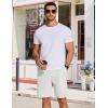 imageCOOFANDY Mens Casual Drawstring Shorts Lightweight Elastic Waist Walking Shorts with PocketsWhite