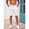 imageCOOFANDY Mens Casual Drawstring Shorts Lightweight Elastic Waist Walking Shorts with PocketsWhite