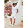 imageCOOFANDY Mens Casual Drawstring Shorts Lightweight Elastic Waist Walking Shorts with PocketsWhite