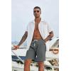 imageCOOFANDY Mens Casual Shorts Drawstring Summer Beach Shorts Lightweight Elastic Waist Vacation Short with PocketsDark Gray
