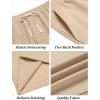 imageCOOFANDY Mens Casual Shorts Drawstring Summer Beach Shorts Lightweight Elastic Waist Vacation Short with PocketsLight Khaki