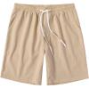 imageCOOFANDY Mens Casual Shorts Drawstring Summer Beach Shorts Lightweight Elastic Waist Vacation Short with PocketsLight Khaki