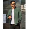 imageCOOFANDY Mens Casual Varsity Jacket Vintage Lightweight Bomber Jackets Zip Up Fashion CoatArmy Green