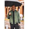 imageCOOFANDY Mens Casual Varsity Jacket Vintage Lightweight Bomber Jackets Zip Up Fashion CoatArmy Green