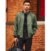 imageCOOFANDY Mens Casual Varsity Jacket Vintage Lightweight Bomber Jackets Zip Up Fashion CoatArmy Green