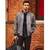 imageCOOFANDY Mens Casual Varsity Jacket Vintage Lightweight Bomber Jackets Zip Up Fashion CoatGray
