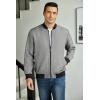 imageCOOFANDY Mens Casual Varsity Jacket Vintage Lightweight Bomber Jackets Zip Up Fashion CoatGray