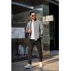 imageCOOFANDY Mens Casual Varsity Jacket Vintage Lightweight Bomber Jackets Zip Up Fashion CoatGray