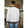 imageCOOFANDY Mens Casual Varsity Jacket Vintage Lightweight Bomber Jackets Zip Up Fashion CoatWhite