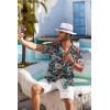 imageCOOFANDY Mens Hawaiian Shirt Short Sleeve Floral Button Down Shirts Tropical Holiday Beach ShirtsBlack  Colorful Flower
