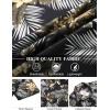 imageCOOFANDY Mens Hawaiian Shirt Short Sleeve Floral Button Down Shirts Tropical Holiday Beach ShirtsBlack  Plam Leaf