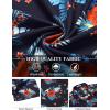 imageCOOFANDY Mens Hawaiian Shirt Short Sleeve Floral Button Down Shirts Tropical Holiday Beach ShirtsNavy  Red  Flower