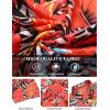 imageCOOFANDY Mens Hawaiian Shirt Short Sleeve Floral Button Down Shirts Tropical Holiday Beach ShirtsRed  Tropical Leaf 2