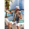 imageCOOFANDY Mens Hawaiian Shirt Short Sleeve Floral Button Down Shirts Tropical Holiday Beach ShirtsStriped  Oil Painting