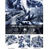 imageCOOFANDY Mens Hawaiian Shirt Short Sleeve Floral Button Down Shirts Tropical Holiday Beach ShirtsWhite  Palm Leaf