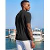 imageCOOFANDY Mens Knit Shirts Short Sleeve Button Down Polo Shirt Fashion Casual Summer Beach ShirtsBlack