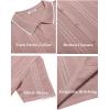 imageCOOFANDY Mens Knit Shirts Short Sleeve Button Down Polo Shirt Fashion Casual Summer Beach ShirtsClassic Dusty Pink  White
