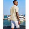 imageCOOFANDY Mens Knit Shirts Short Sleeve Button Down Polo Shirt Fashion Casual Summer Beach ShirtsCream
