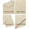 imageCOOFANDY Mens Knit Shirts Short Sleeve Button Down Polo Shirt Fashion Casual Summer Beach ShirtsCream