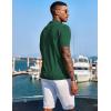 imageCOOFANDY Mens Knit Shirts Short Sleeve Button Down Polo Shirt Fashion Casual Summer Beach ShirtsGreen
